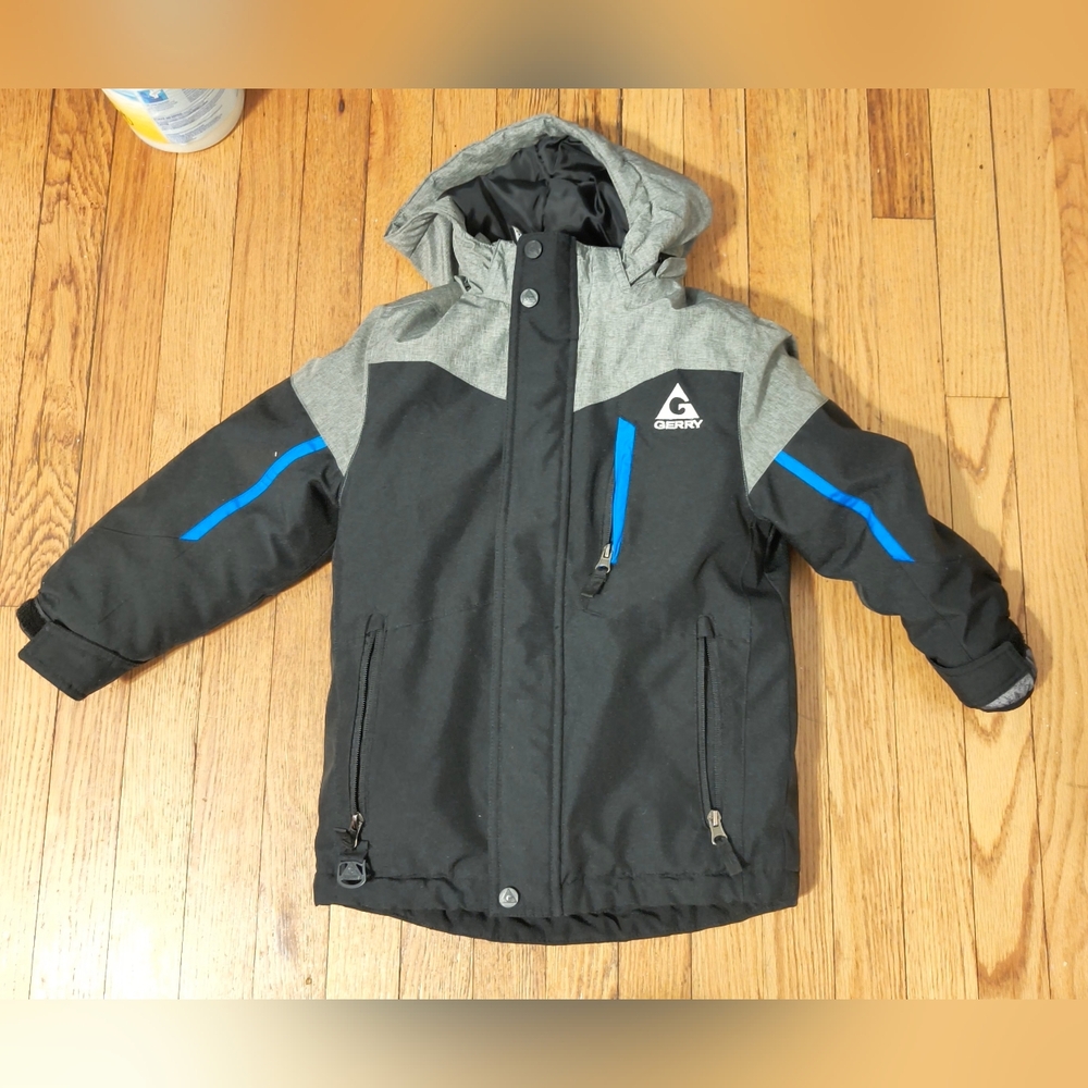 Gerry Youth Systems Boys girls toddler ski snow Jacket Black, Size X-Small (5/6)